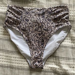 Athleta Aqualuxe Batik High Waisted Swim Bottoms